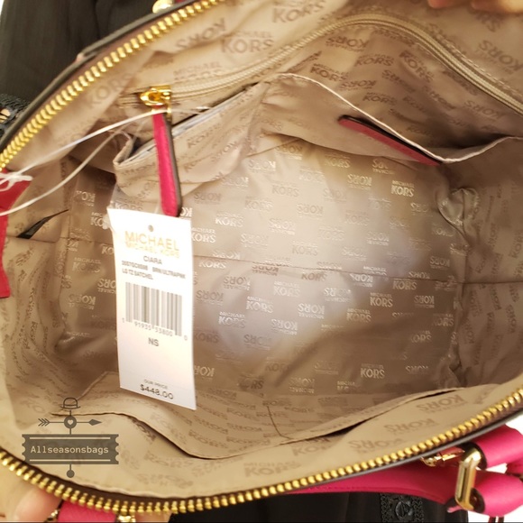 NWT Michael Kors Large Ciara Satchel Pink Wallet - Picture 5 of 8